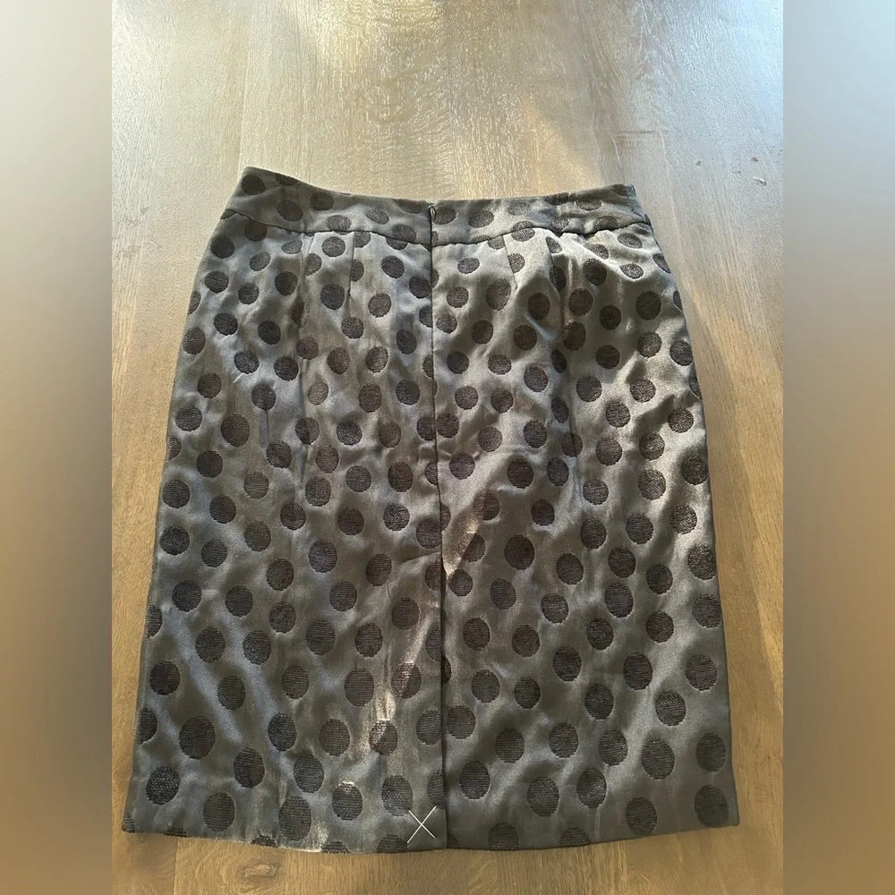 Loft NWT black polka dot pencil skirt